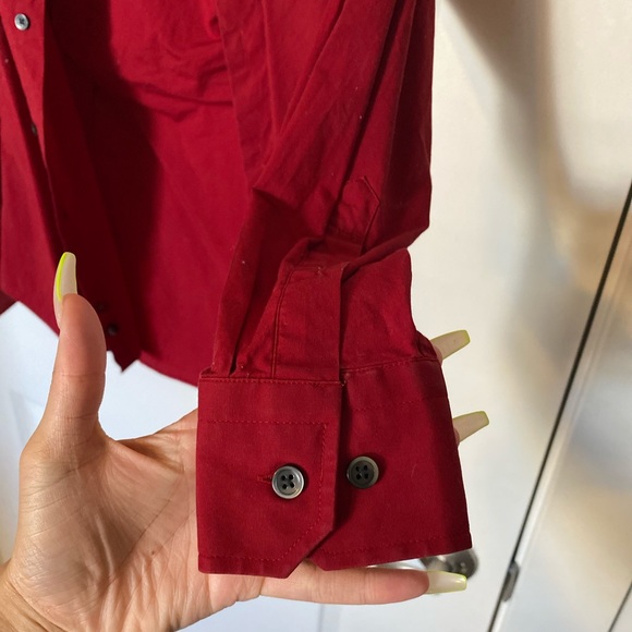 Men’s 1MX EXPRESS *ExtraSlimFit Red ❤️Dress Shirt - Picture 3 of 4